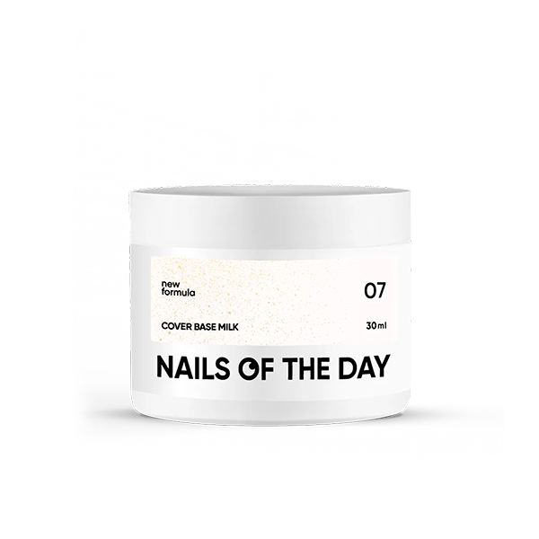 Base NAILSOFTHEDAY Cover NEW Formula (MILK) № 07, 30 мл shimmer